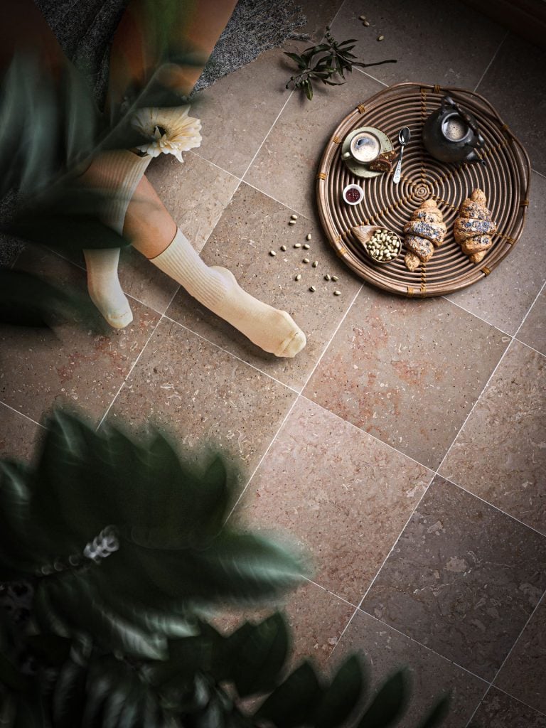 3D Lifestyle Visualization of a Cozy Interior Scene with Breakfast Setting