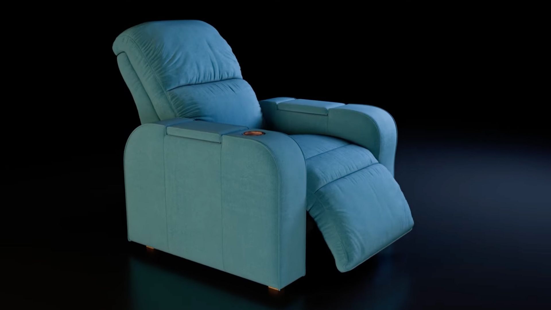 3D Animation for a Folding Armchair: 3/4 Camera Angle