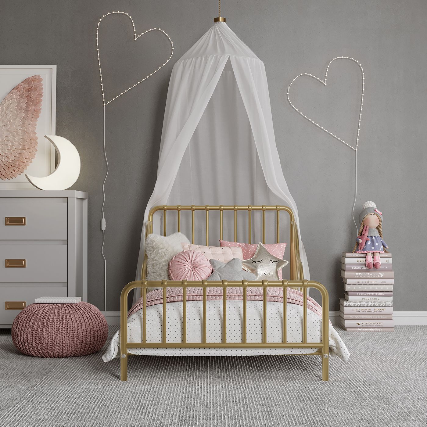 White and Pink Bed Lifestyle CGI