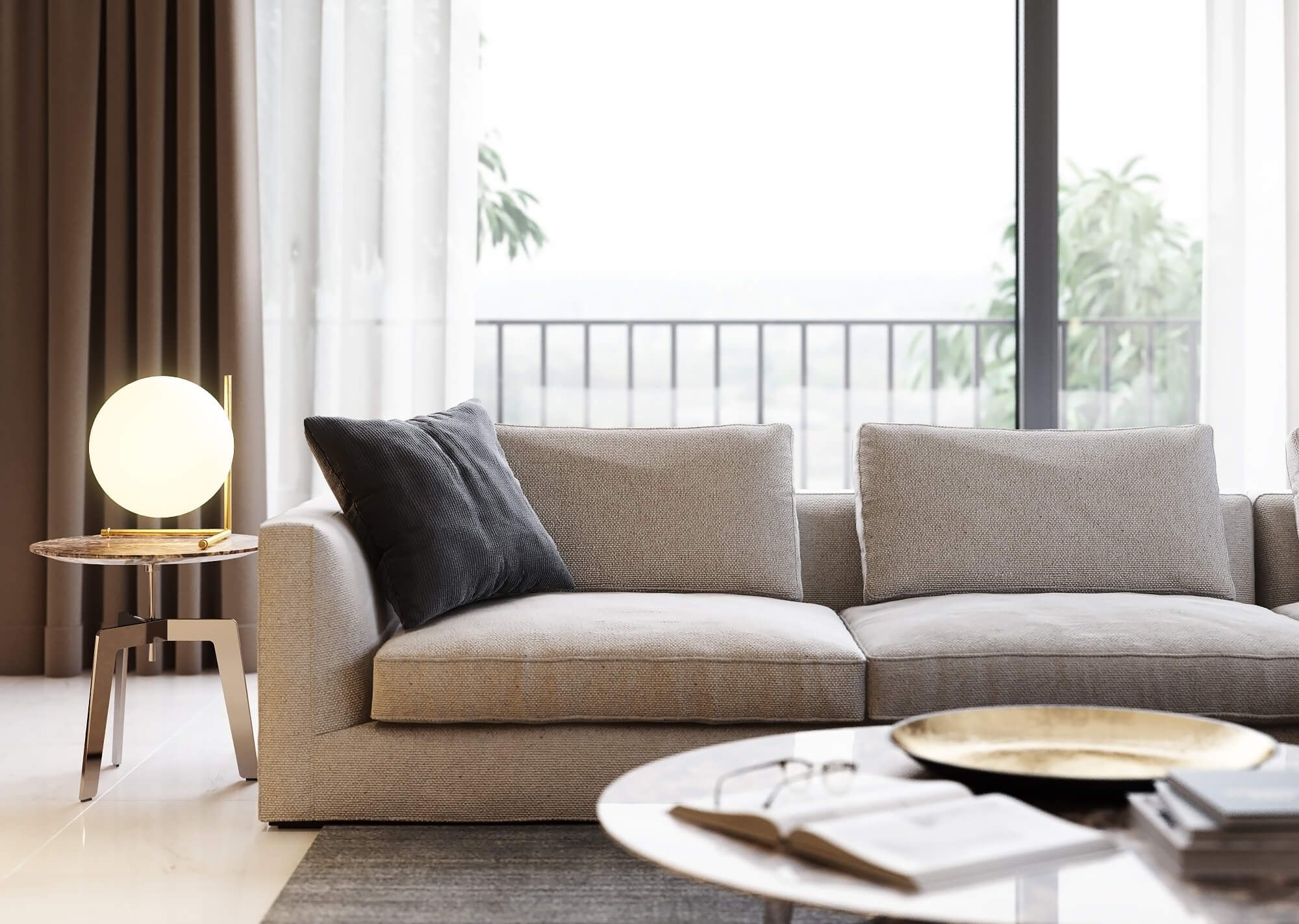 Close-Up CG Shot for a Sofa Product Image