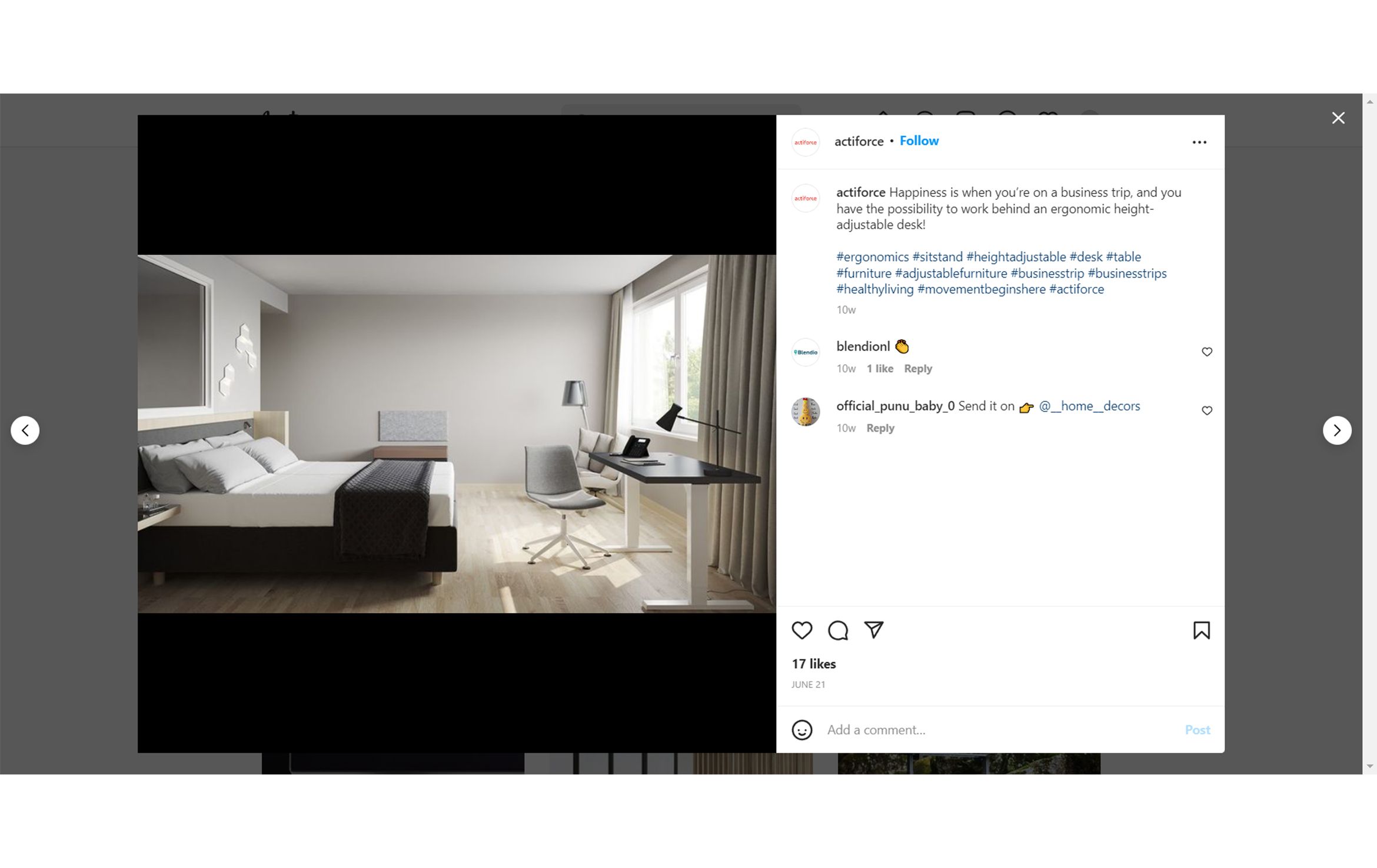 3D furniture modeling and rendering showcasing a modern bedroom with ergonomic desk, featuring high-quality 3D visualization and photorealistic rendering.