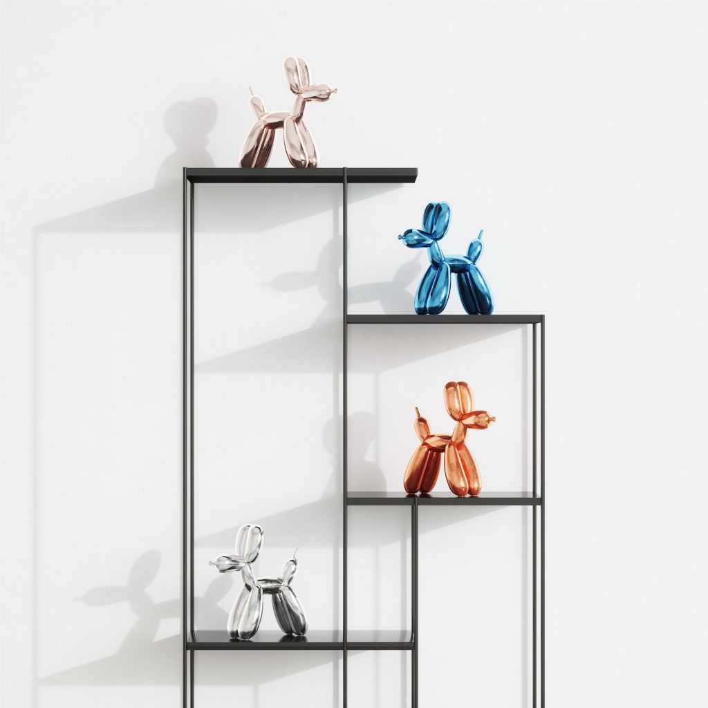 3D fittings Rendering with Balloon Dog Sculptures