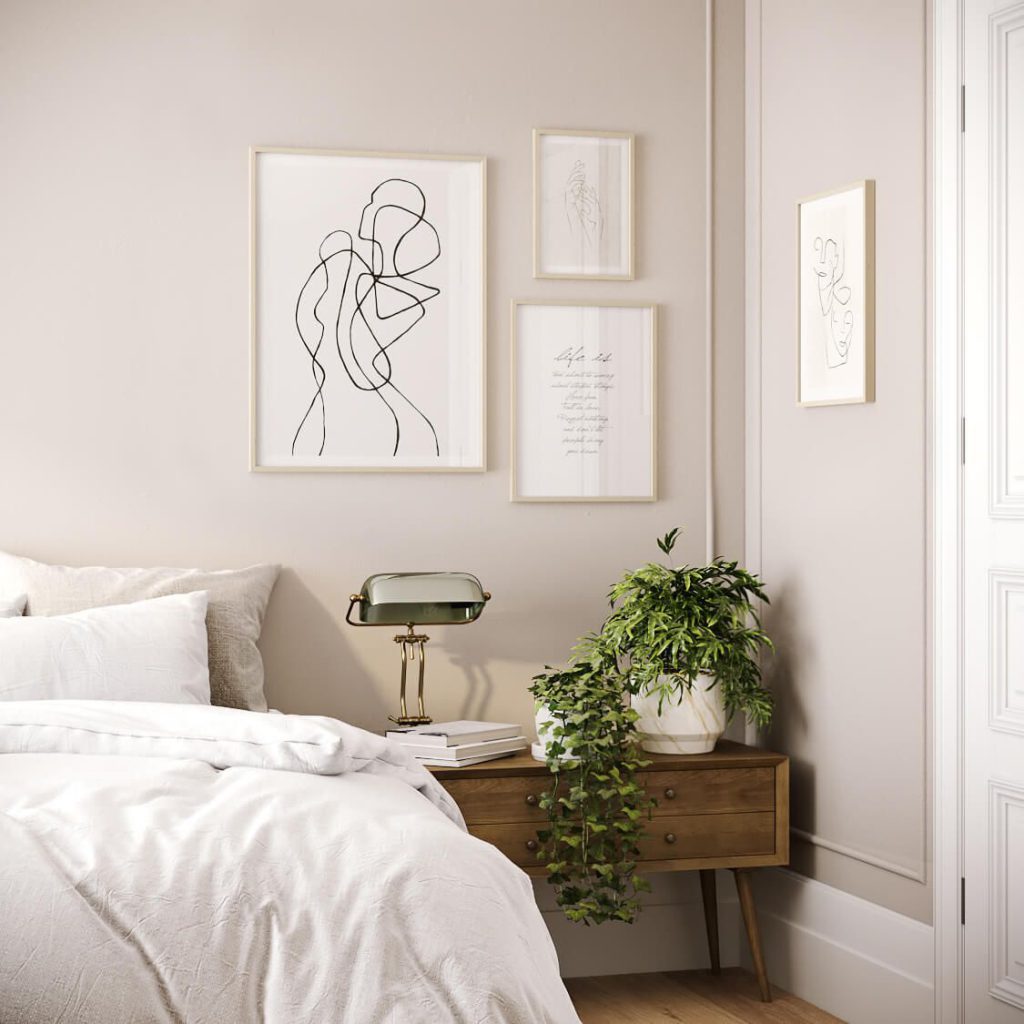 3D Interior Visualization of Bedroom with fittings Rendering