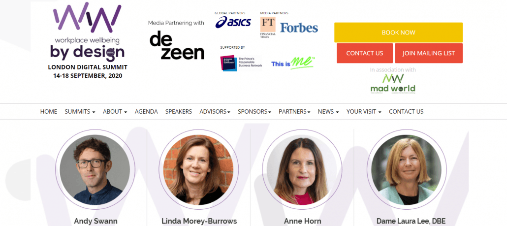 Workplace Wellbeing By Design Digital Summit