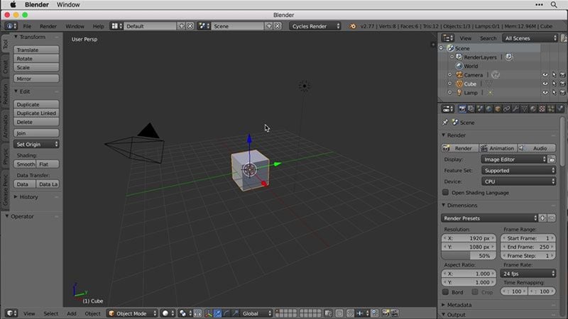 digital modeling in Blender — creating a 3D object from scratch