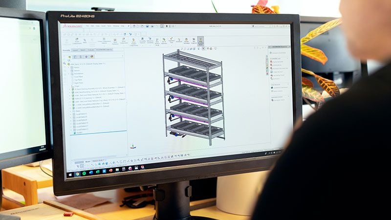 digital model production process — 3D modeling a furniture piece