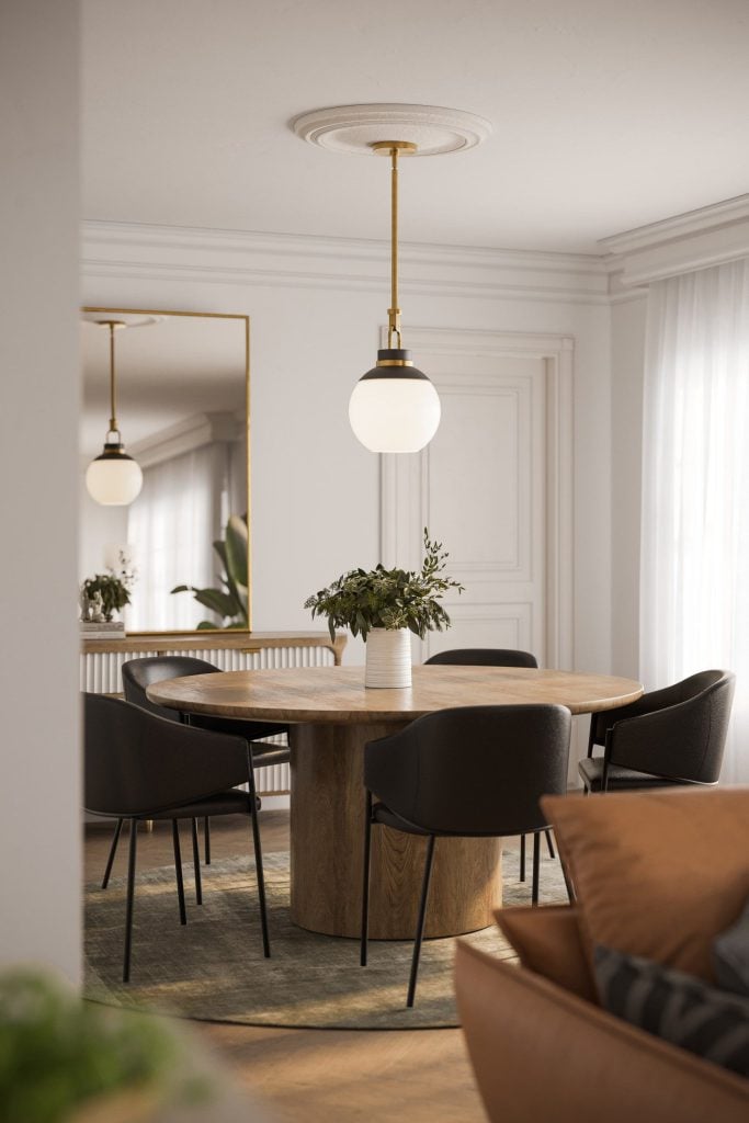 3D Interior Visualization of stylish Dining Room