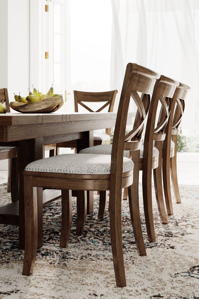 Realistic 3D fittings Rendering of Dining Set