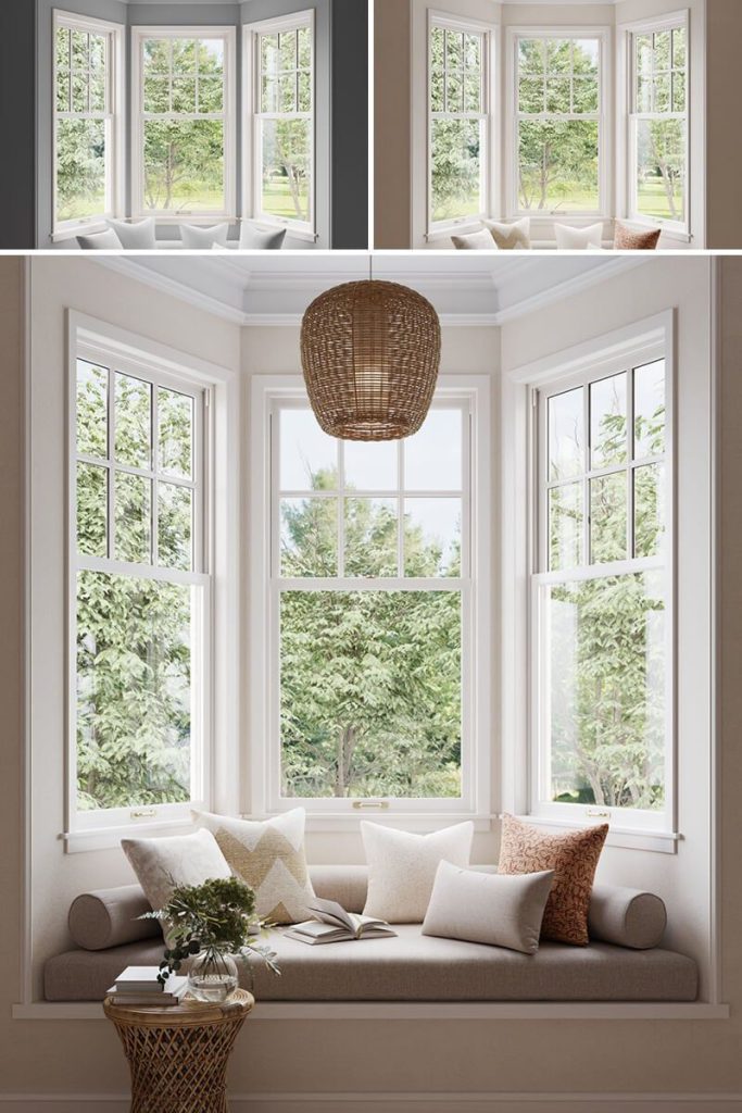 3D Interior Visualization of a Cozy Window Seat