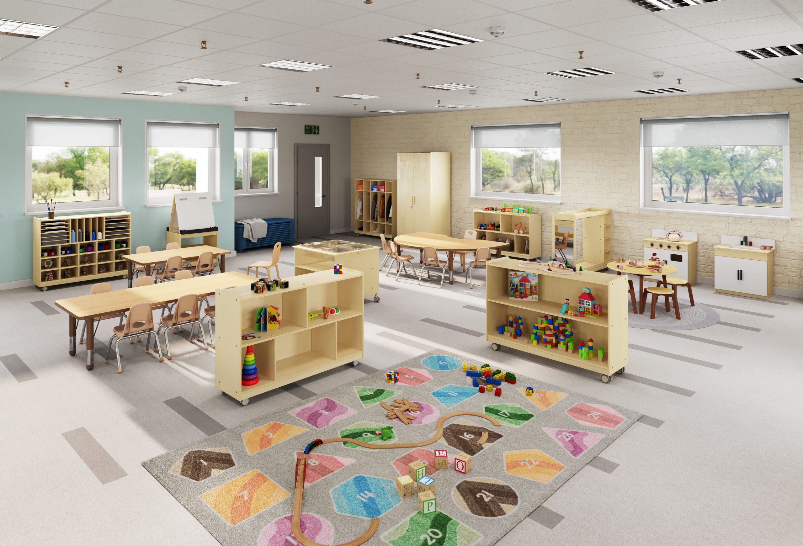 Kindergarden furniture lifestyle render