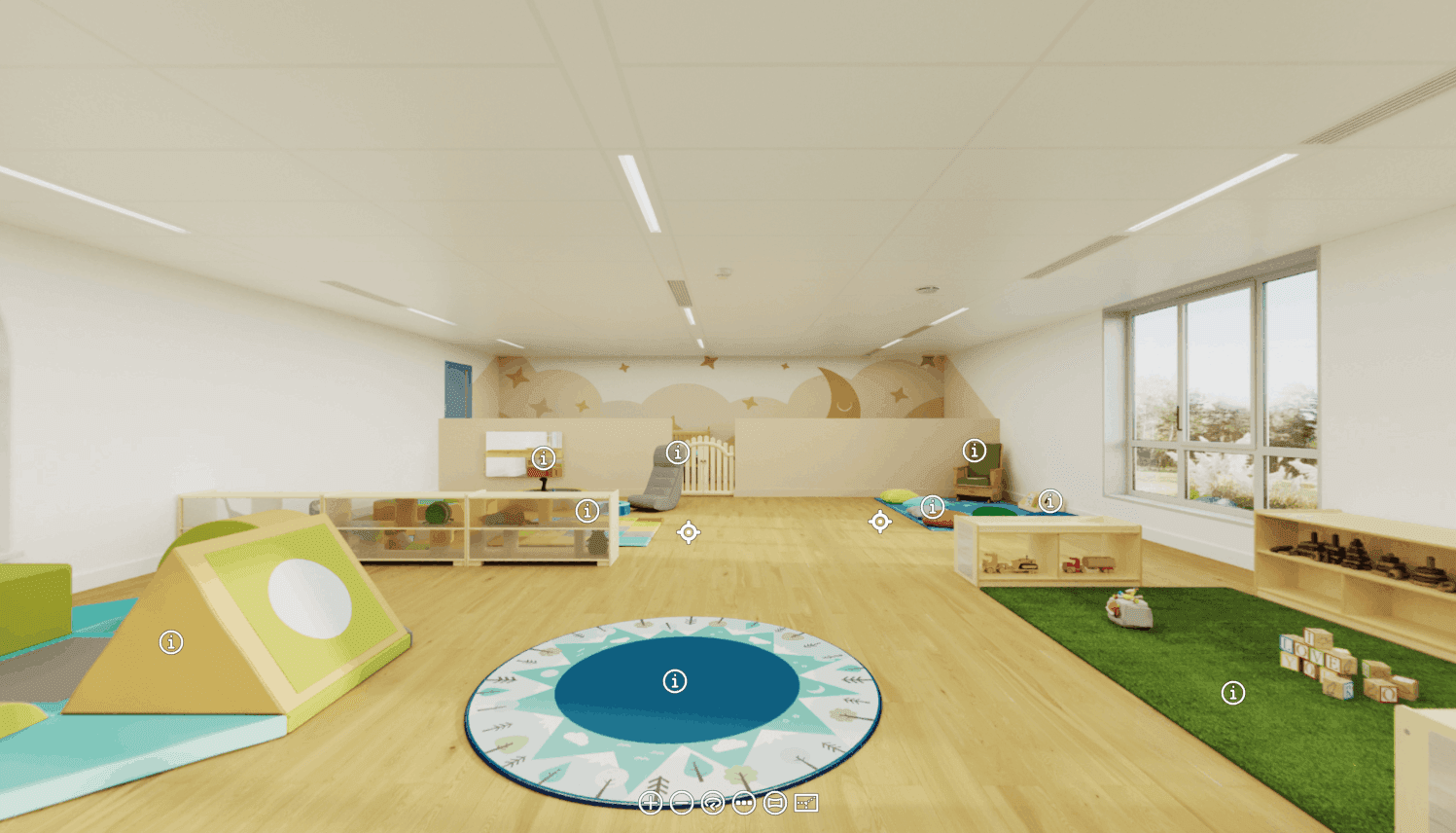 Playroom for kids render