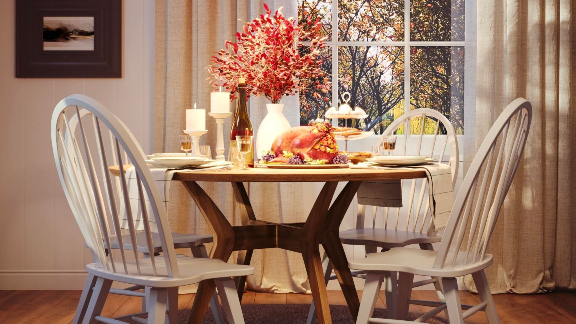 Fall 3D Rendering for a Furniture Lifestyle Image