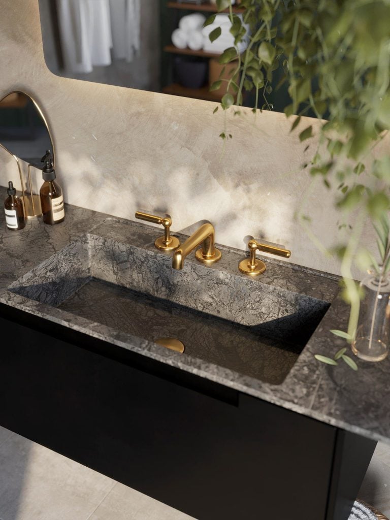 Photorealistic 3D Bathroom Sink Rendering – High-Quality Interior Visualization