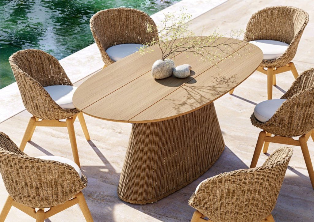 3D fittings Rendering of Outdoor Dining Set
