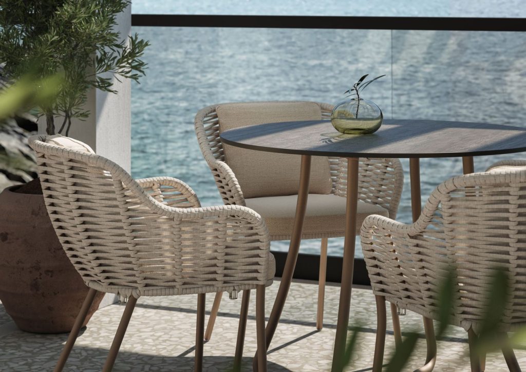 3D fittings Rendering of Outdoor Patio Set