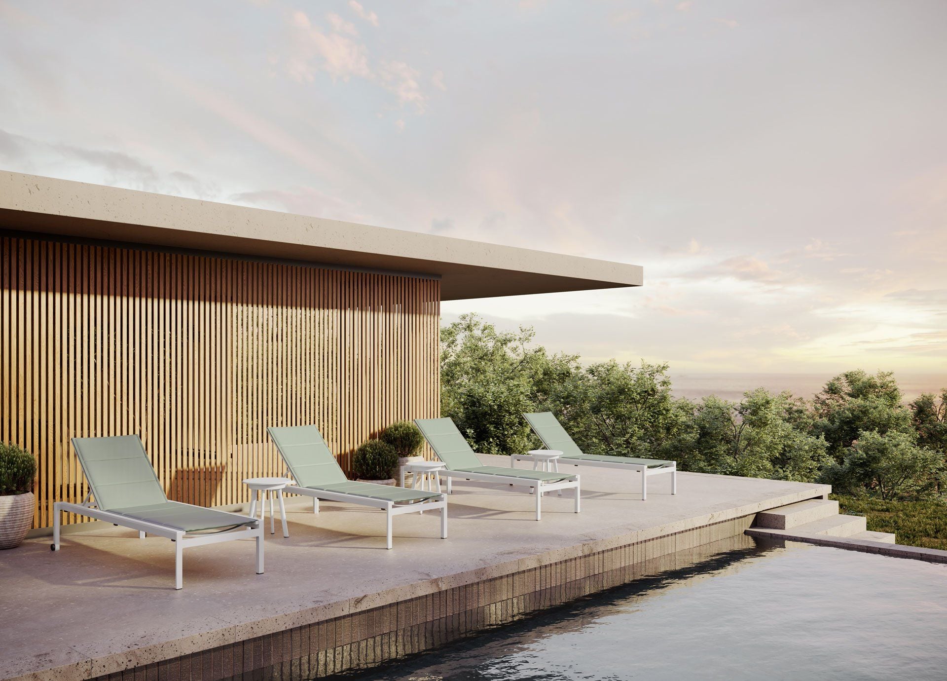 Chaise Lounges Lifestyle CGI