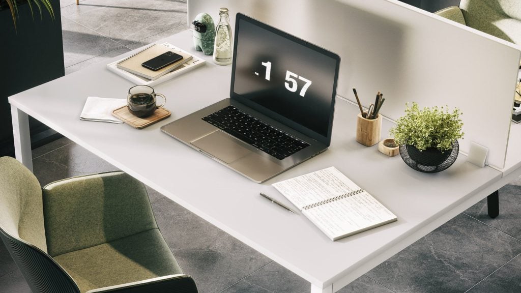 3D Furniture Rendering and Visualization of Modern Workspace
