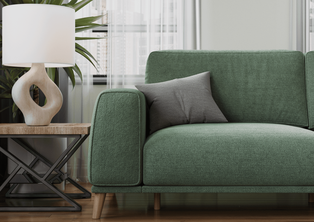 3D Furniture Rendering – Modern Sofa and Lamp