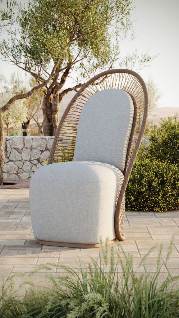 3D Furniture Rendering of Outdoor Chair – Photorealistic Visualization