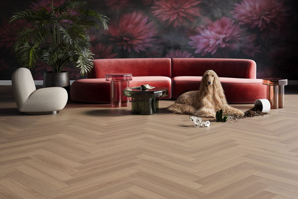 Herringbone Flooring Luxury Lifestyle 3D Rendering