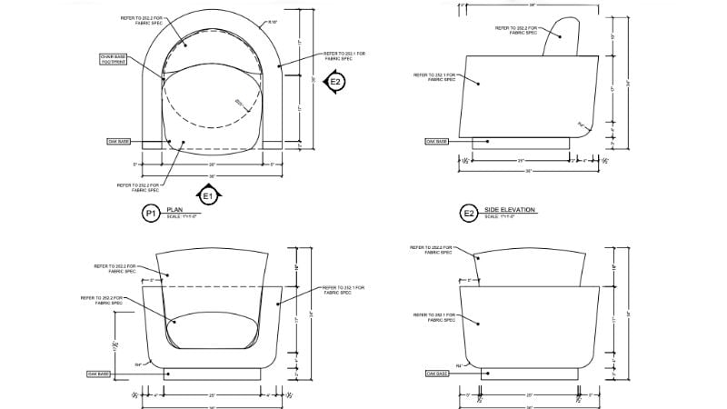 A 2D Drawing of a Chair that is Necessary for Creation of a 3D Model from Photos