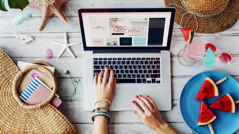 A Woman Shopping on an Outstanding eCommerce Site