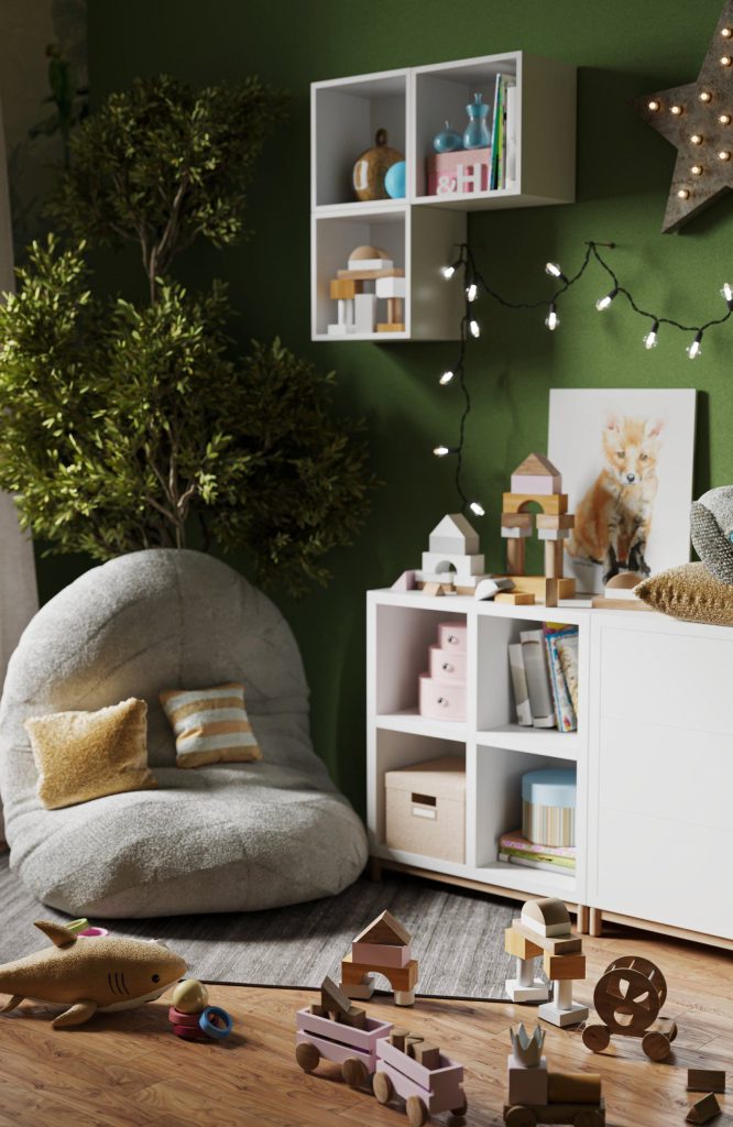 3D Interior Visualization of a Cozy Children’s Room