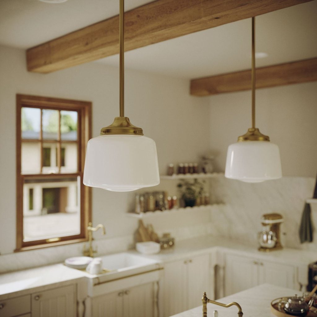 Photorealistic 3D Kitchen Interior Rendering with Custom Lighting