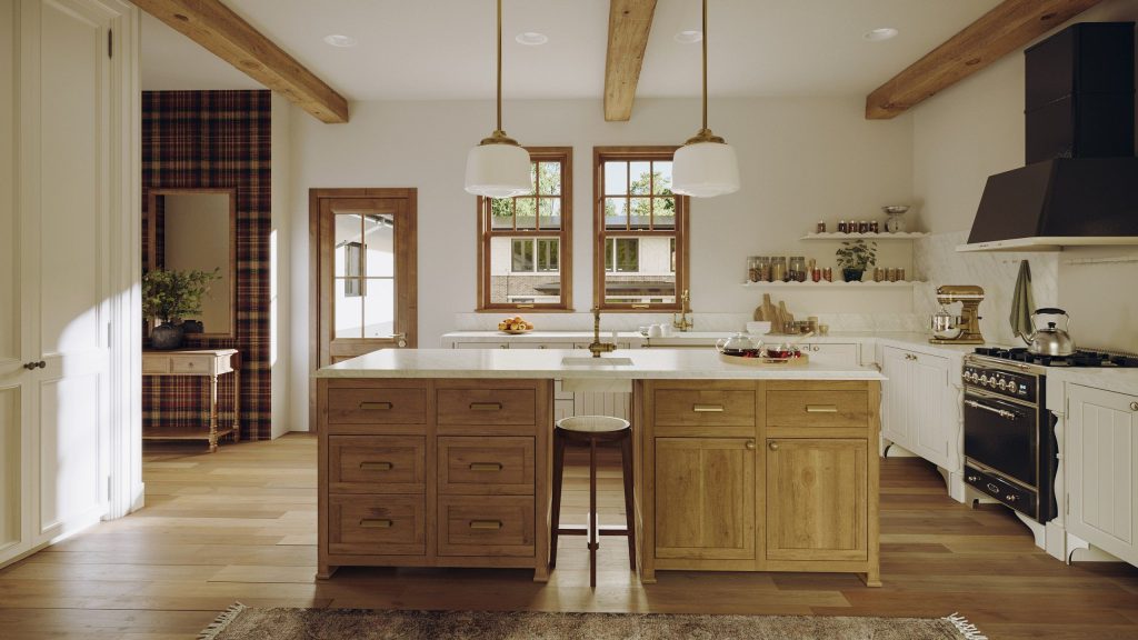 Photorealistic 3D Kitchen Interior Rendering