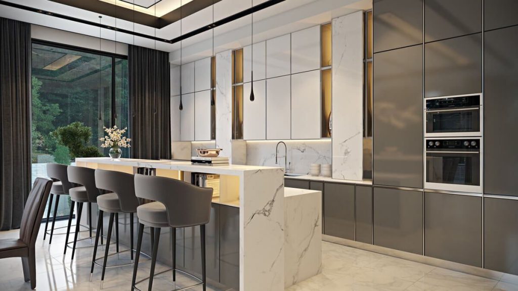 3D Kitchen Interior Rendering