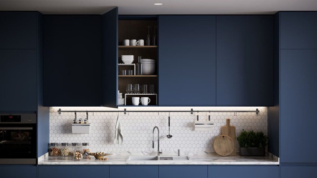 3D Kitchen Interior Rendering – High-Quality Visualization