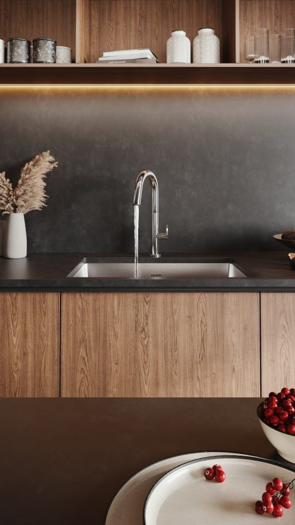 Photorealistic 3D Kitchen Rendering with Modern Design