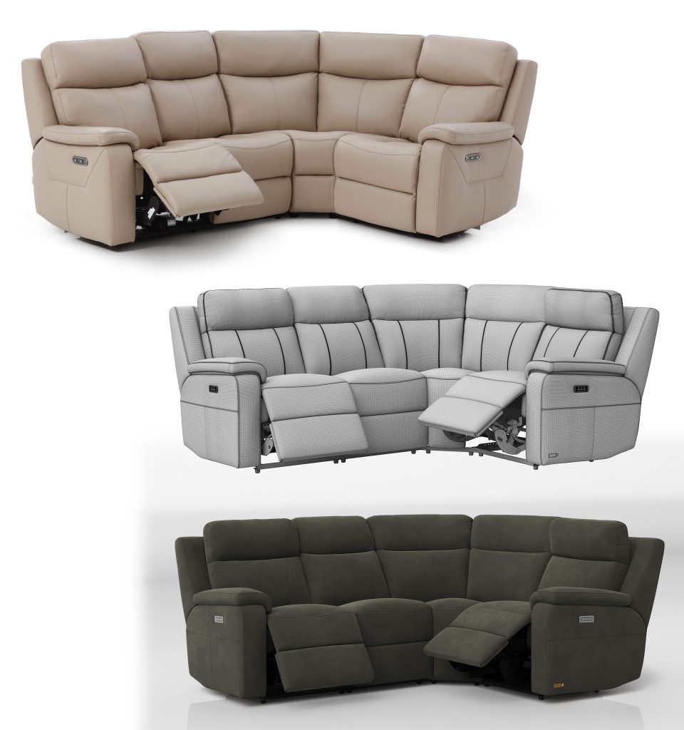 3D Furniture Modeling and Rendering of a Recliner Sofa
