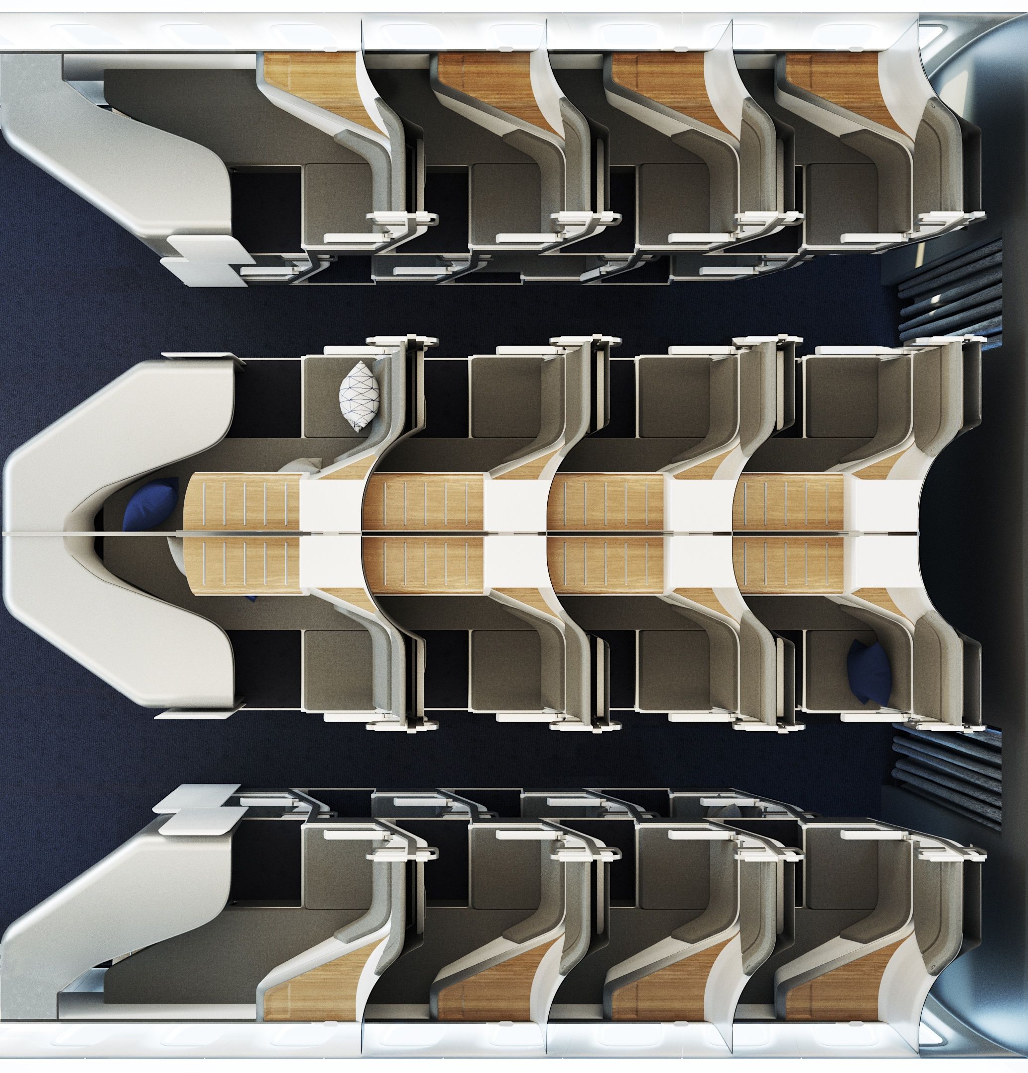 Photorealistic Top View for Airplane Seats