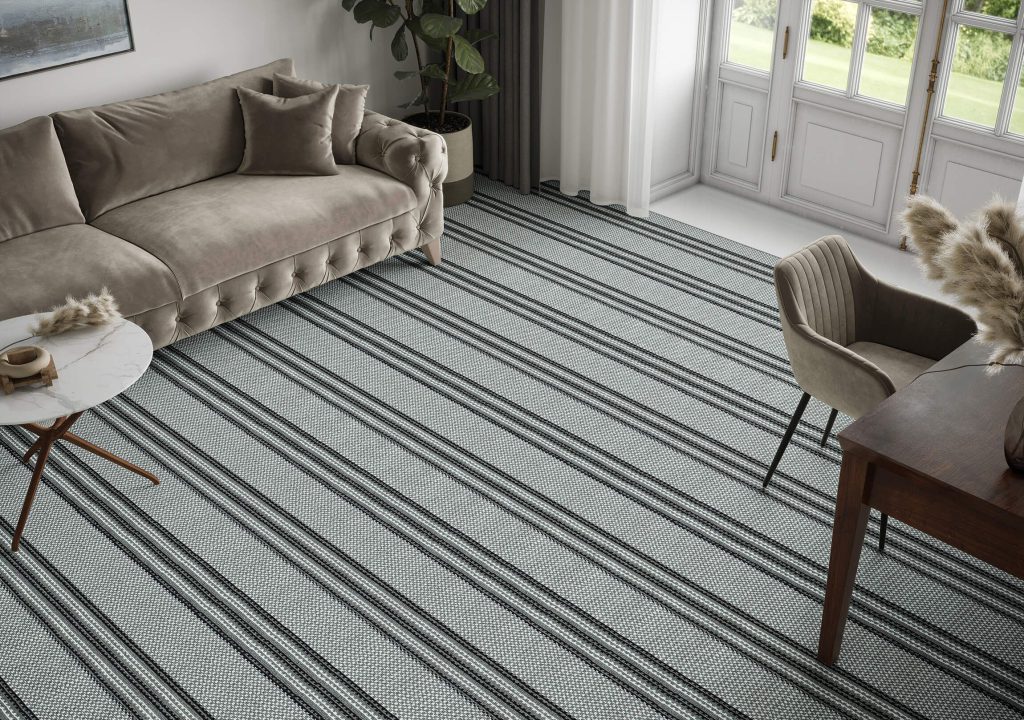 3D Visualization of Modern Living Room with Furniture