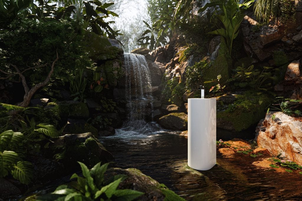 Lifestyle 3D Rendering of a Pedestal Basin