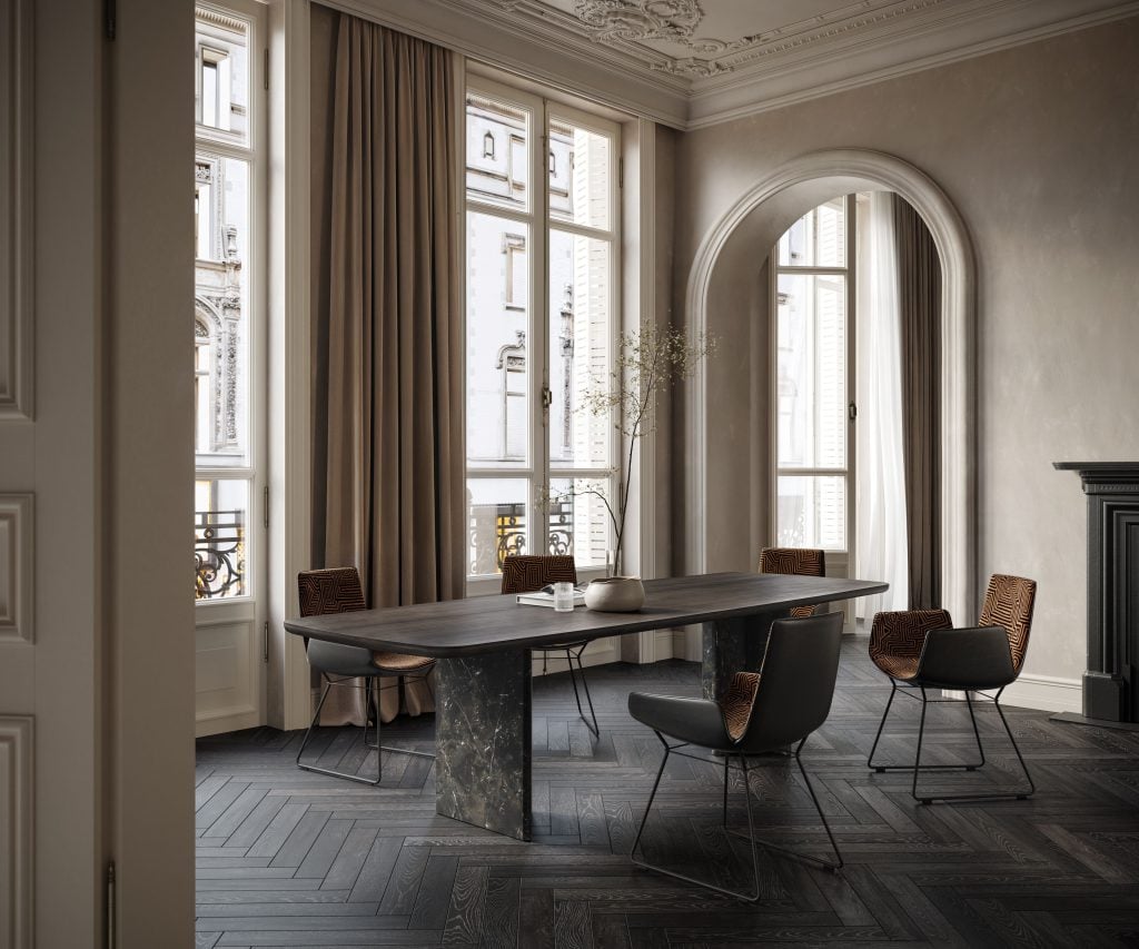 Lifestyle 3D Rendering of Chair Upholstery Fabric