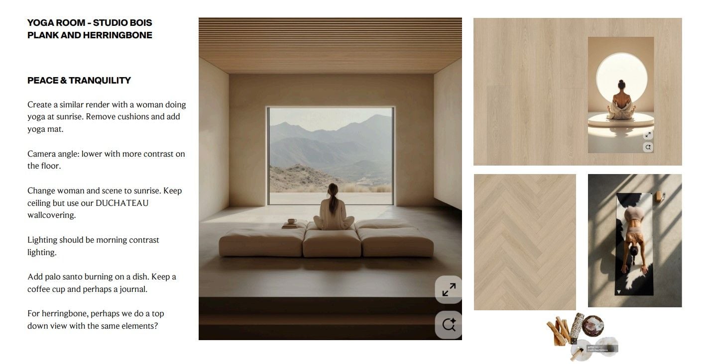 References and brief for product collection lifestyle CGI
