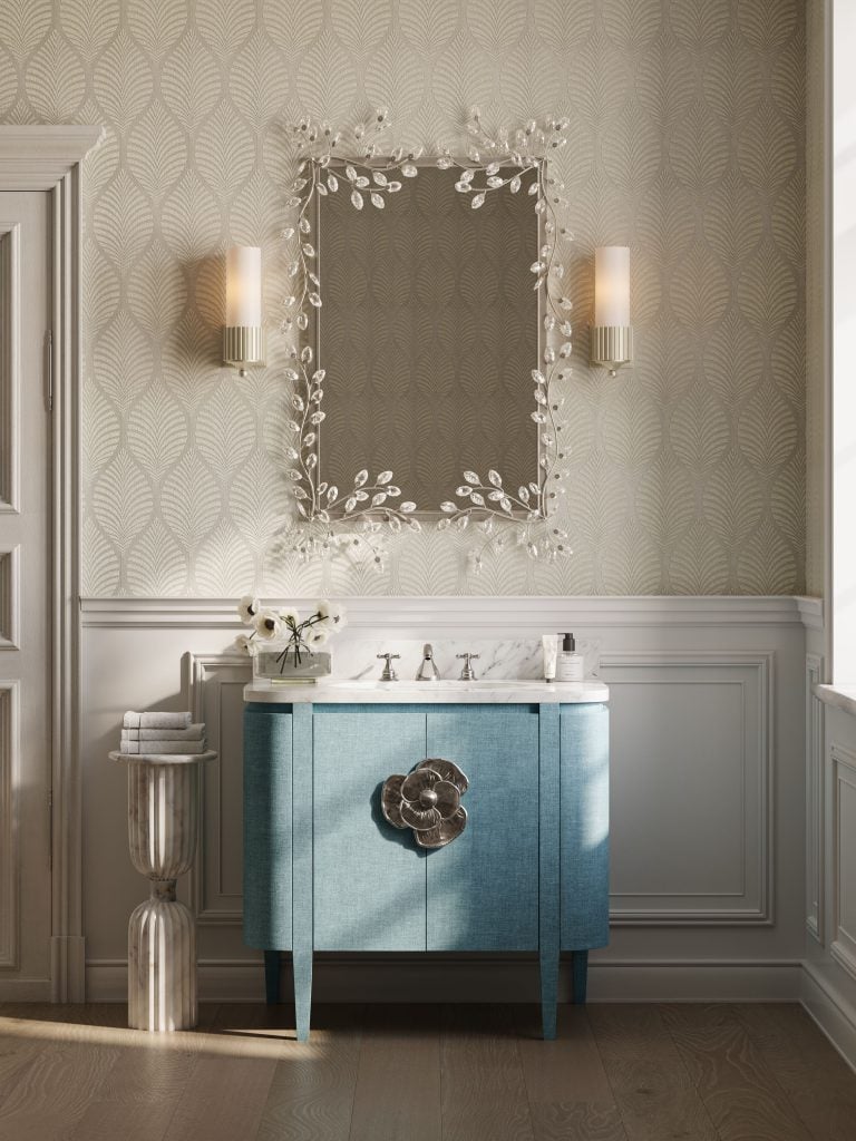 Lifestyle CGI of a Refined Bathroom Vanity