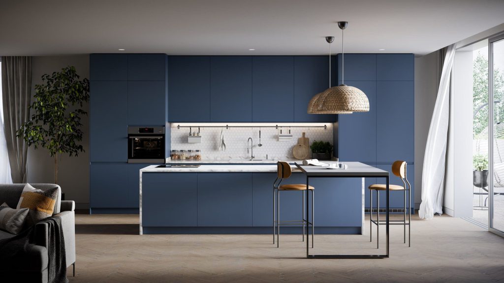 3D Kitchen Interior Rendering – high-end Visualization