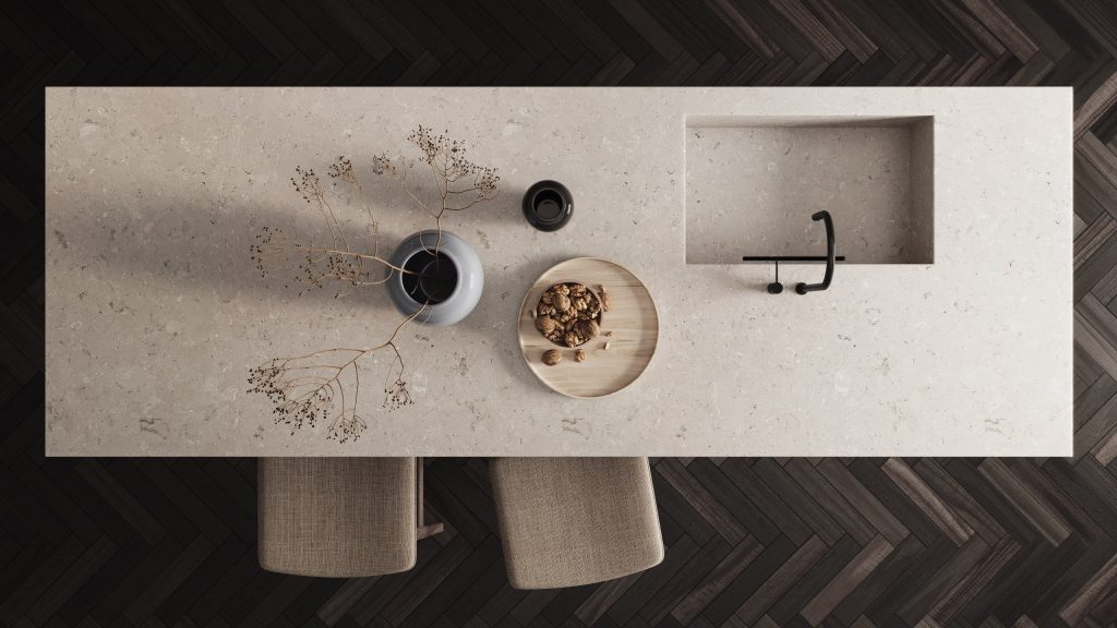 3D Kitchen Countertop Rendering – Photorealistic CGI Visualization