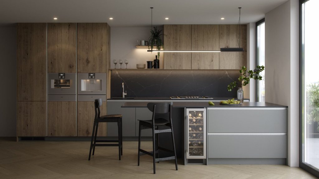 Photorealistic 3D Kitchen Interior Rendering