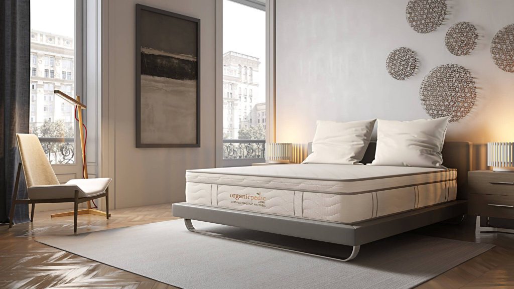 3D Interior Visualization of trendy Bedroom with fittings Rendering