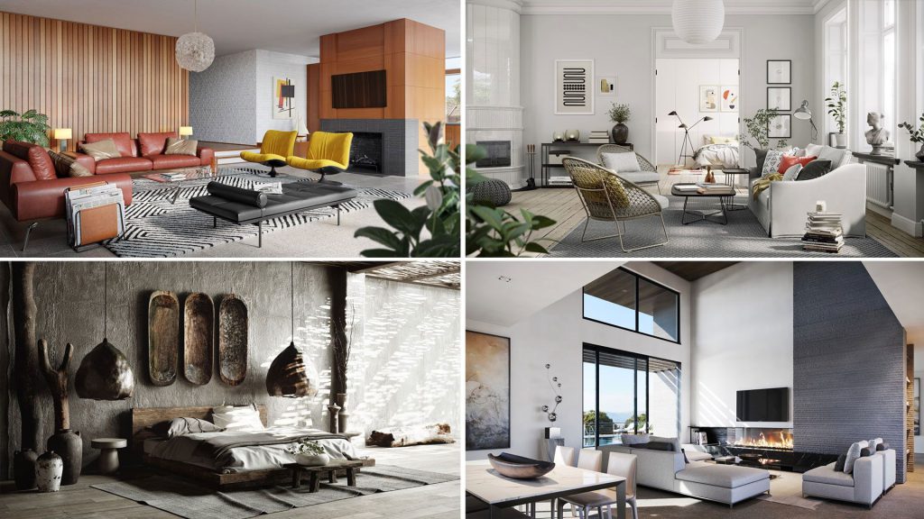 Four Types of Modern Interiors in Different Styles