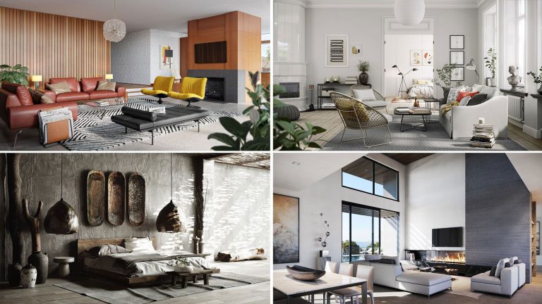 Four Types of Modern Interiors in Different Styles
