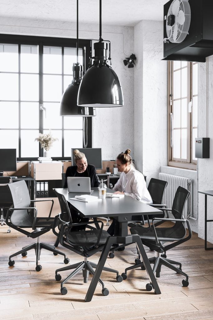 3D Interior Visualization of stylish Office Space