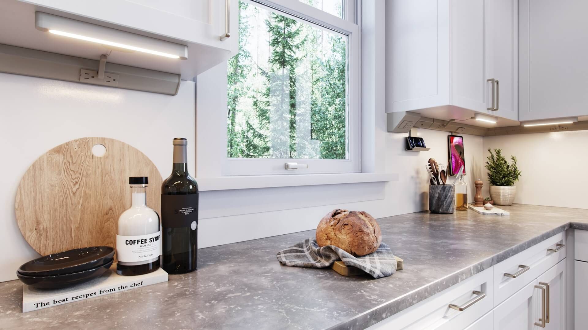 Granite Kitchen Countertop 3D Visualization