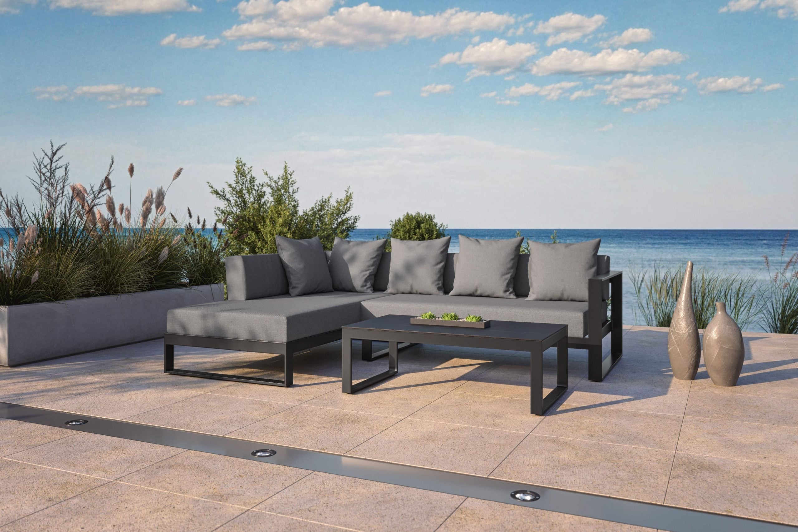 3D Visualization of Upholstered Outdoor Seating