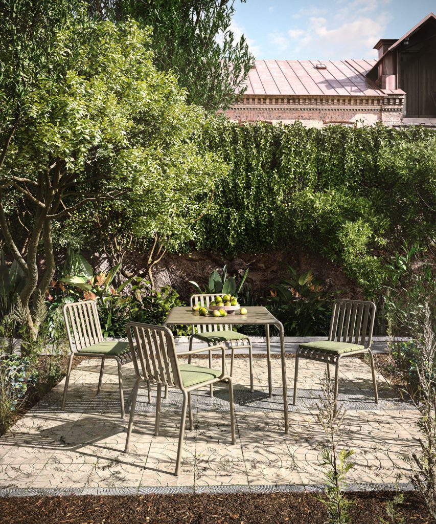 3D Furniture Rendering in Outdoor Setting