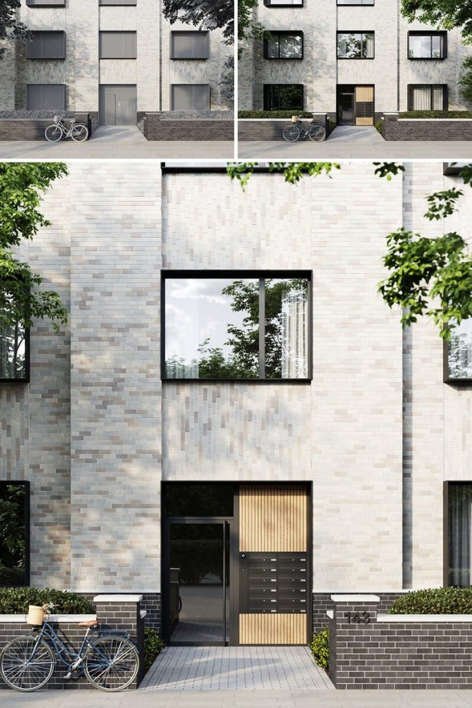 Realistic 3D Architectural Visualization of Modern Building Exterior